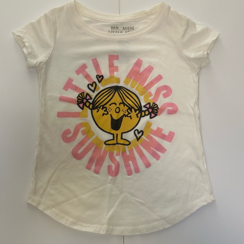 Mr. Men Little Miss Girls’ “Little Miss Sunshine” T-Shirt - Size S 6/6X
